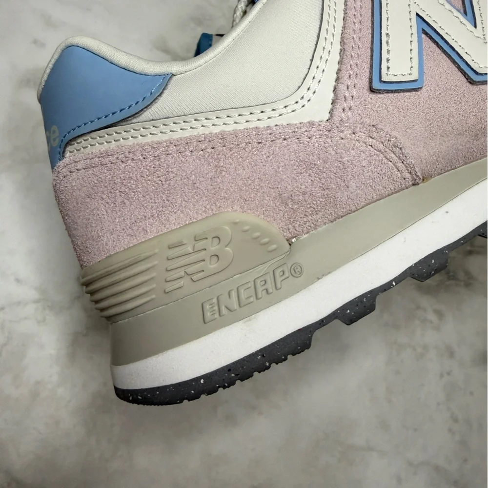 LNWOB | New Balance | 574 Sneakers | Pink Suede & White | Size 8.5 - Picture 11 of 16